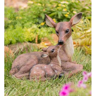 Mother's Love Doe and Fawn Statue